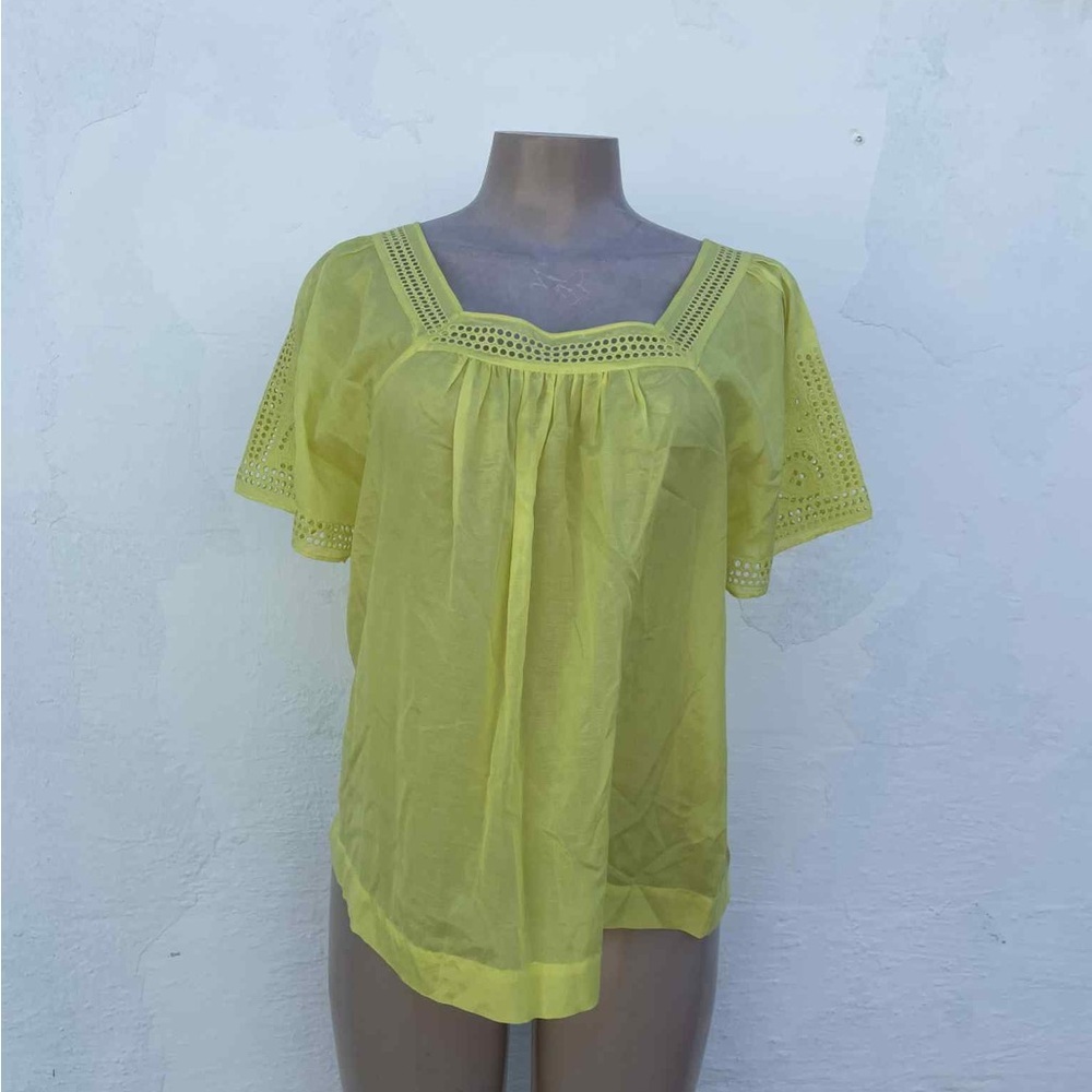 J. Crew Light Yellow Cotton-Silk Blend Fabric - Picture 1 of 5